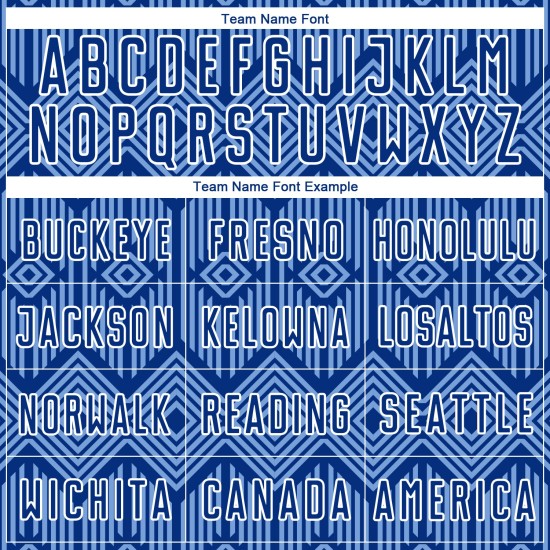 Custom Royal Geometric Jersey Light Shapes Sublimation Uniform Blue-White Soccer Abstract