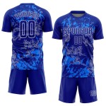 Sublimation Custom Uniform Royal Soccer Royal-White Jersey