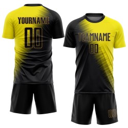 Soccer Sublimation Uniform Custom Black-Old Gold Gold Jersey Soccer Sublimation Uniform Custom Black-Old Gold Gold Jersey