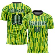 Custom Neon Uniform Jersey Green Sublimation Soccer Green-Gold