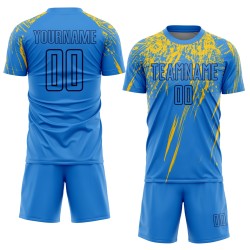 Uniform Sublimation Soccer Blue Custom Yellow-Navy Jersey Powder Uniform Sublimation Soccer Blue Custom Yellow-Navy Jersey Powder
