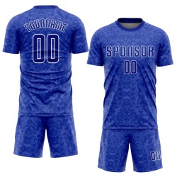 Sublimation Jersey Soccer Uniform Custom Royal-White Royal Sublimation Jersey Soccer Uniform Custom Royal-White Royal