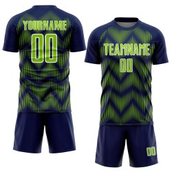 Line Uniform Jersey Navy Custom Sublimation Neon Soccer Green-White Line Uniform Jersey Navy Custom Sublimation Neon Soccer Green-White