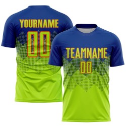 Sublimation Green-Orange Jersey Neon Custom Royal Uniform Soccer