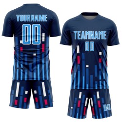 Lines Soccer US Sky Blue-White Blue Custom Sublimation Uniform Navy Jersey Lines Soccer US Sky Blue-White Blue Custom Sublimation Uniform Navy Jersey